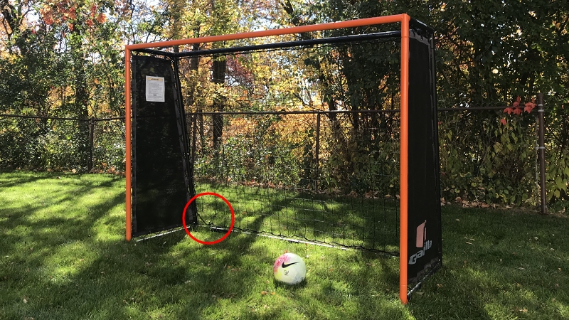 Goalrilla Striker Trainer soccer goal on green yard